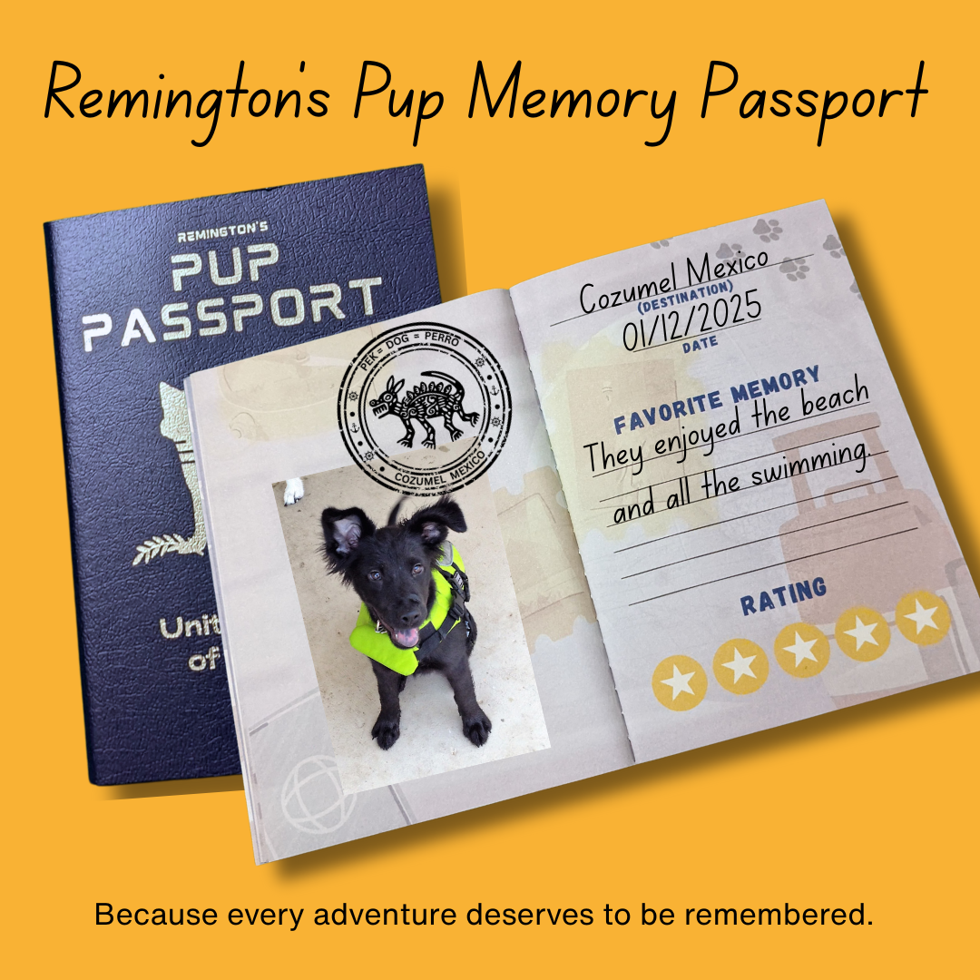 Remington's Pup Memory Passport Cover
