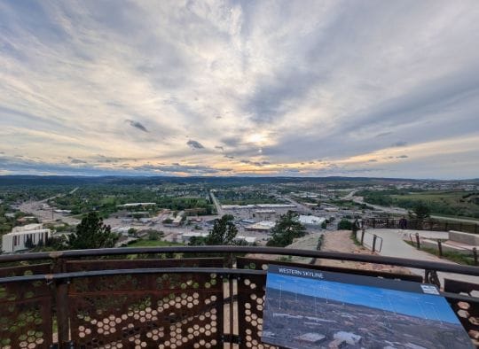 View of Western Skyline from an overlook at Dinosaur Park