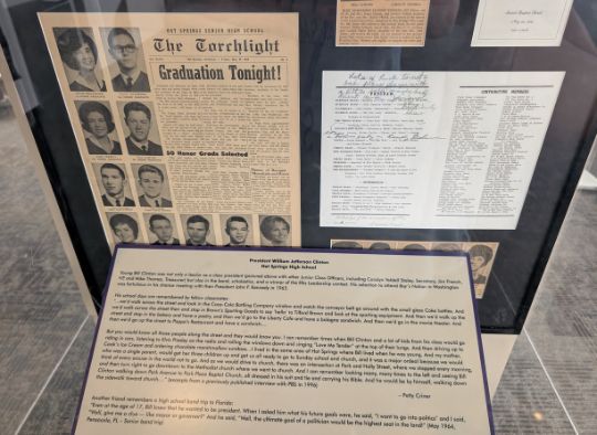 "Bill Clinton exhibit in the Observation Tower Museum in Hot Springs"