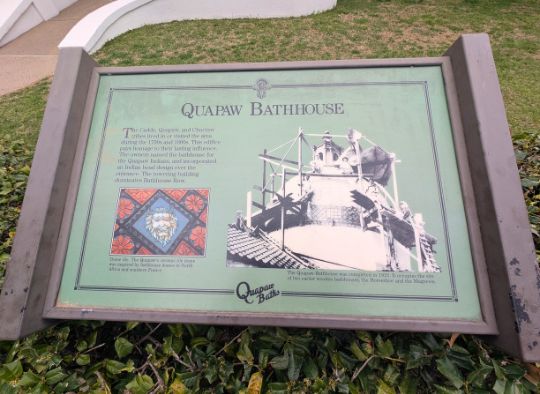 "Quapaw Bathhouse signage" 