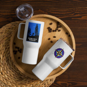 Traveling Dog Owner mug with handle