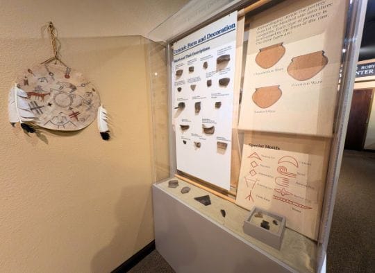 Ceramic Form and Decoration exhibit in Boehnen Memorial Museum