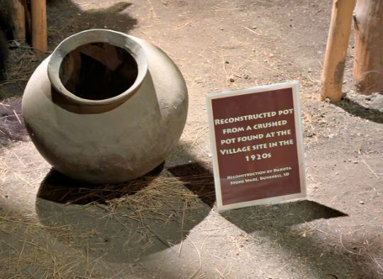 Reconstructed Pot from a crushed pot found at the Village site in the 1920's