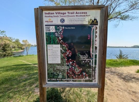 Trailhead near Mitchell Prehistoric Indian Village