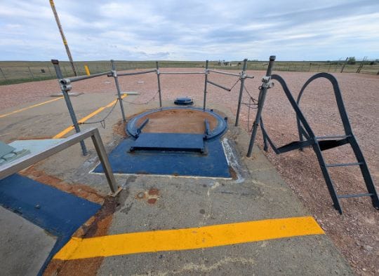 Close up of areas inside the fence at Delta-09